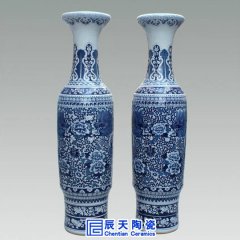 景德鎮(zhèn)落地大花瓶燒制工藝，多作陶瓷禮品用