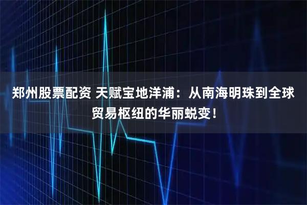 郑州股票配资 天赋宝地洋浦：从南海明珠到全球贸易枢纽的华丽蜕变！